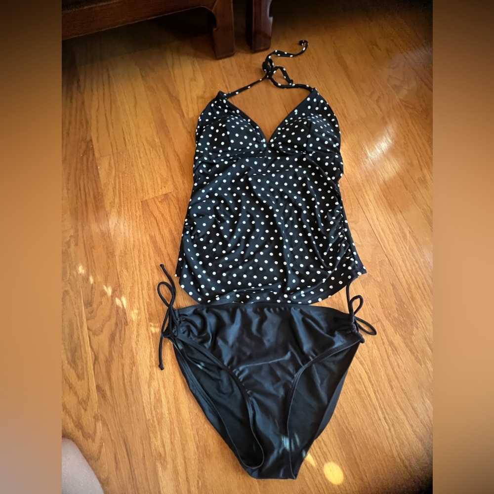 Maternity Swimsuit Bikini Halter Tankini Set- size small